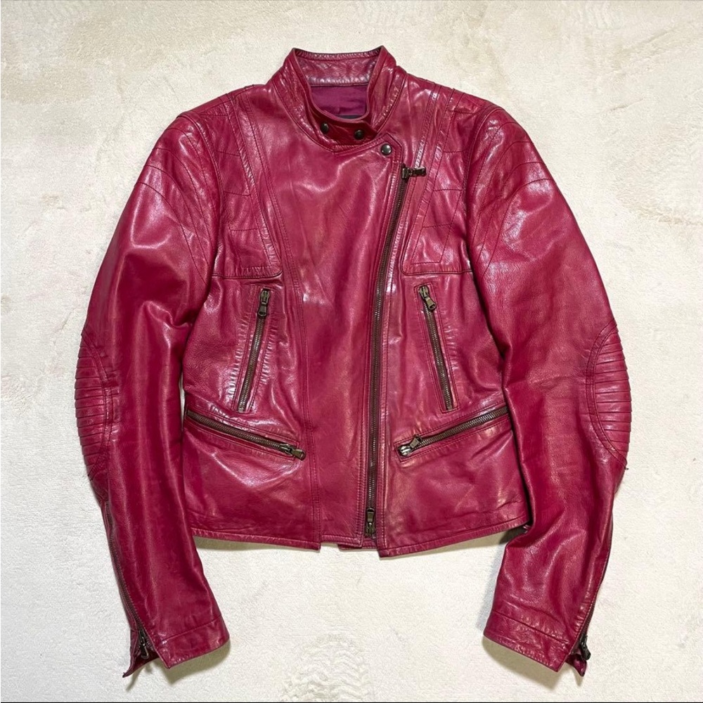 Vintage Donna Karan double rider's moto jacket